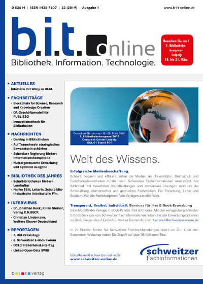 b.i.t.online Heft 1/2019